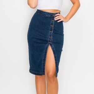 Denim Midi Skirt